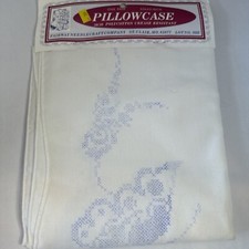 NEW Fairway Needlecraft Co 8322 Butterfly Stamped Embroidery Pillowcases USA