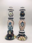 Mexican Talavera Style Hand Painted Candle Sticks — photo 1