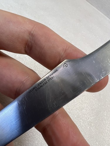 Raro Abridor de Cartas/Cuchillo de Papel de Acero Inoxidable Georg Jensen - Modernista - Imagen 3 de 8