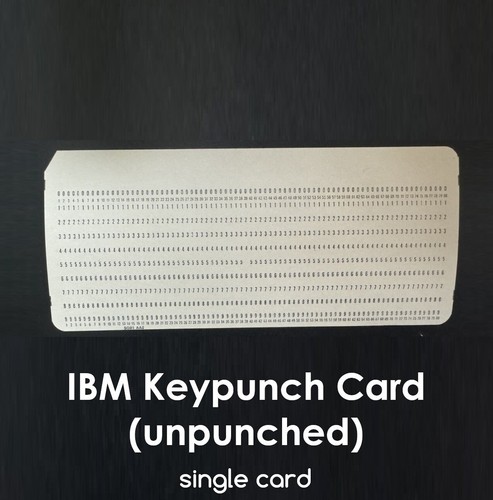 Keypunch IBM Punch Card Unpunched, Vintage (Single Card) - Picture 1 of 6