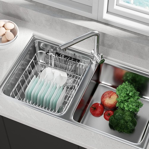 Sink Dish Drying Rack Adjustable 304 Stainless Steel Metal Expandable Large size - Picture 8 of 14