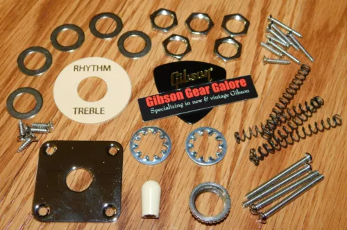 Gibson Les Paul Hardware Set Nut Washer Screw Spring Tip Creme SG Guitar Parts