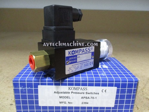 APSA-70-1 Kompass Hydraulic Pressure Switch Adjust Range 10-70 bar - Picture 2 of 3