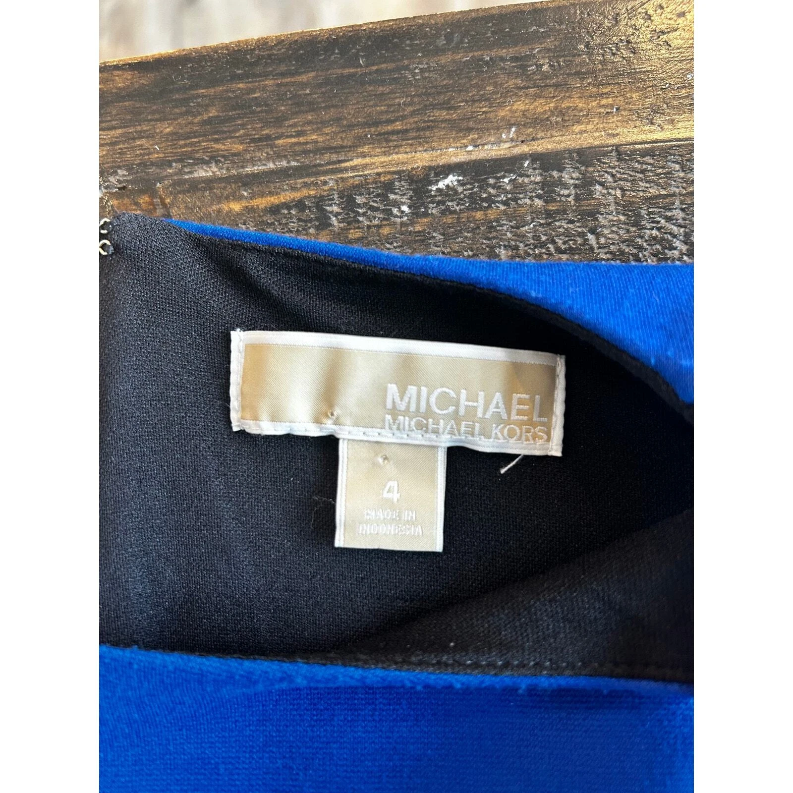 Abito tubino Michael Kors color block taglia 4 manica lunga foderato zip dietro