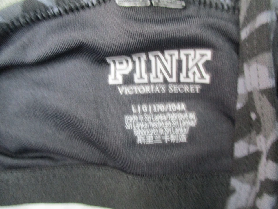 Victoria Secret PINK Top Womens Large Gray Black Ladies Swim Wear Swimming  - Image 3 of 4