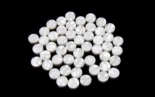 Diameter 6.3mm Acrylic White Dots 50 Pieces for Guitar Ukulele Mandolin Banjo - Picture 2 of 3