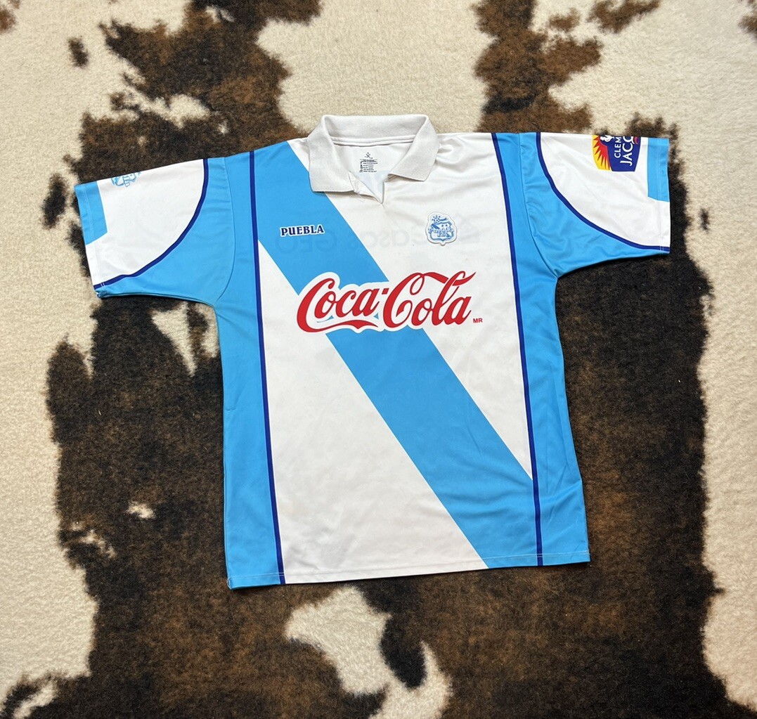 Rare 2004 Puebla FC Liga MX 60 Anniversary Atletica Jersey Fit L/XL *stains*