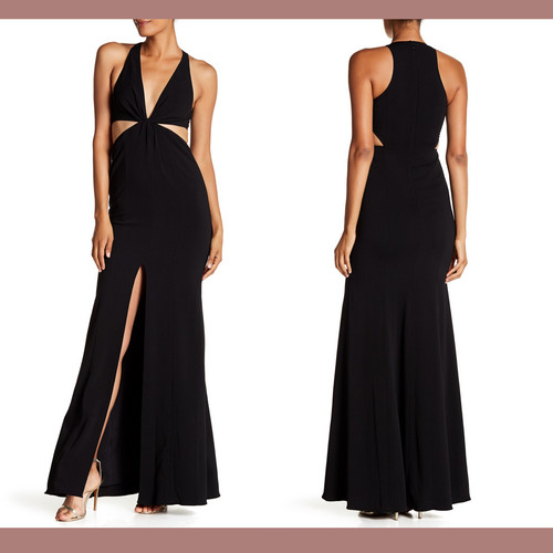 NWT $398 Jay Godfrey Black Laval Gown [ SZ 6 ] #E739