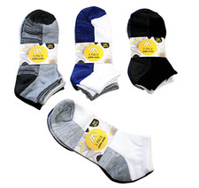 12-Pack Men s Ankle Socks Size 10 13 Cotton Blend Low-Cut Sports Socks