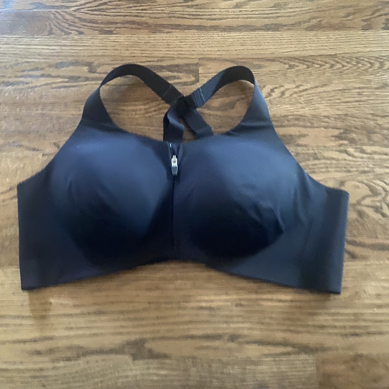 Knix Women's High Support Zip Front Catalyst Sports Bra Size 8 Black