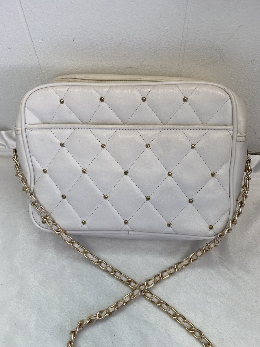 crossbody Quilted Tuft Handbag, Gold Chain Purse, Vintage Clutches View 2