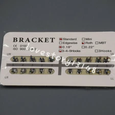Orthodontics 10 Packs Split Dental Brackets Roth Standard Slot 018 345 Hooks