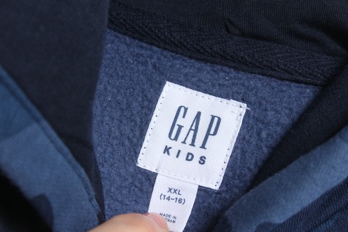 GAP Kids Logo Zip Through Hoodie - Blue - Age 14 16 Years (VB6) - Picture 2 of 3
