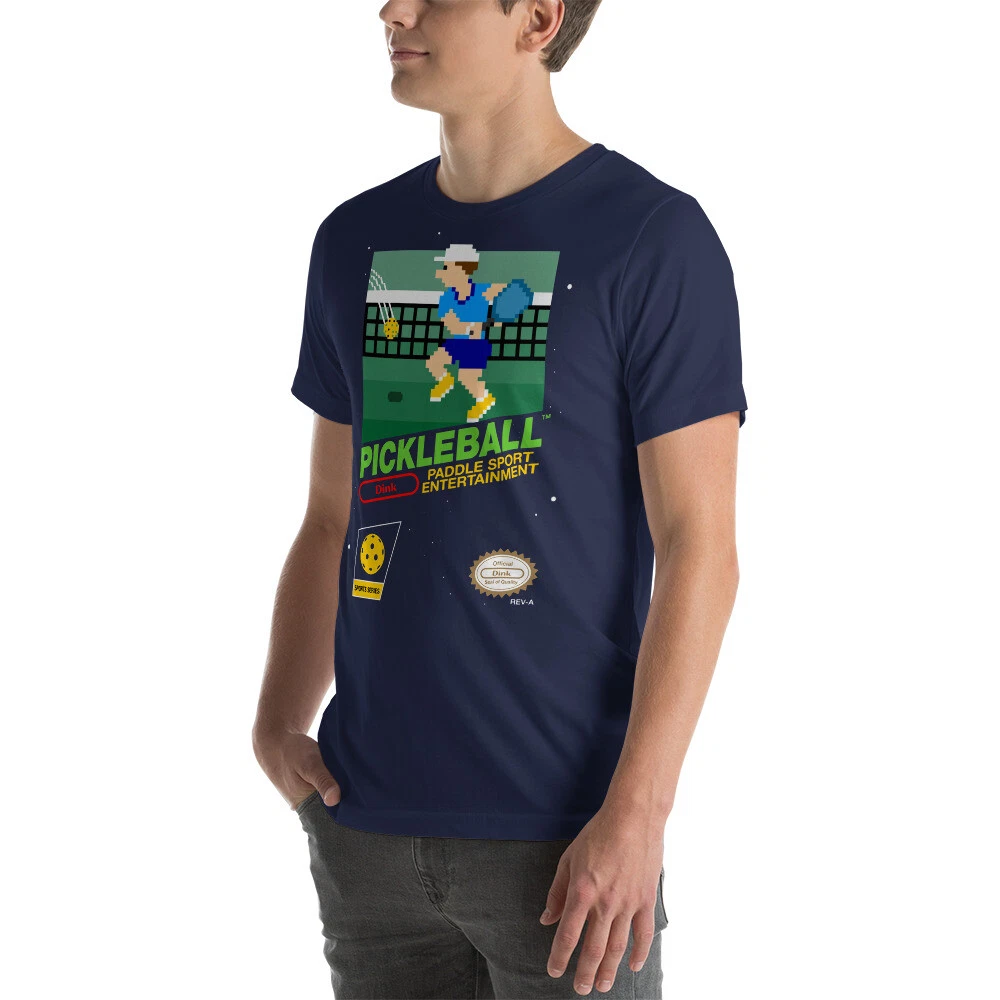 PICKLEBALL Pickle Ball Paddle Jersey Tee 8-bit Nintendo Pixel Art Unisex T-Shirt