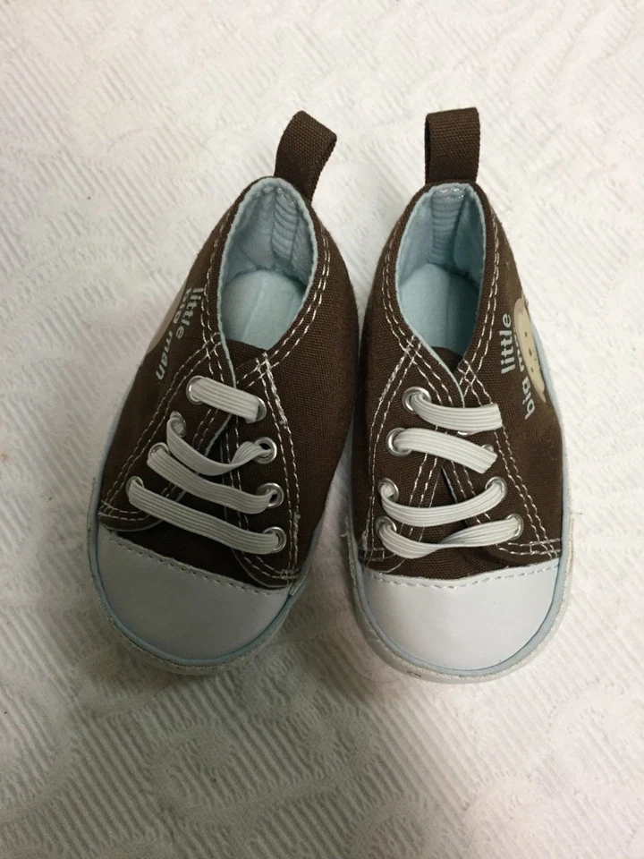 Child of Mine Carter's "Little Big Man" Brown 3 Months Baby Shoes - Image 2 of 4