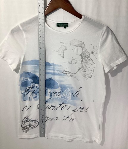 Lauren Ralph Lauren Size S Woman's Top Color White Short Sleeve The Greek Isle - Picture 8 of 9