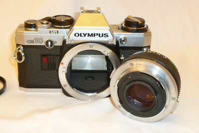 OLYMPUS OM 10 Camera w/ OLYMPUS F ZUIKO 50mm F1.8 AUTO-S Lens, 1.4