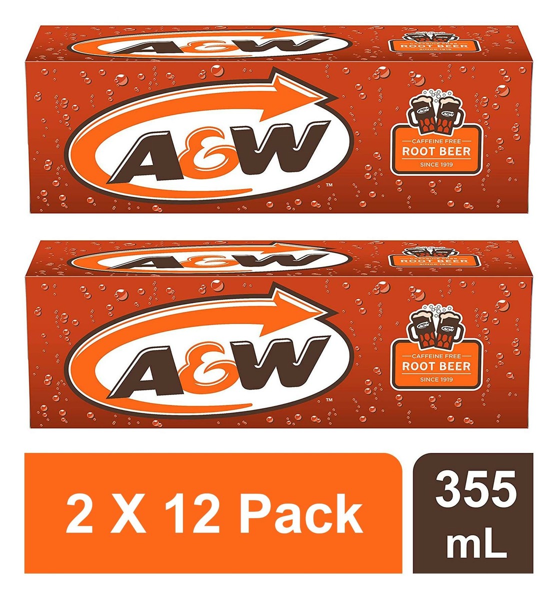 A&W ROOT BEER 12 缶✖︎４ケース　カフェインなし A&W Root Beer (Caffeine Free) 355ml - (2 X Pack of 12) | eBay