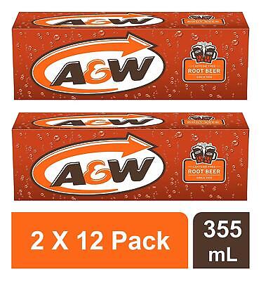 A&W Root Beer (Caffeine Free) 355ml - (2 X Pack of 12) | eBay A&W Root Beer (Caffeine Free) 355ml - (2 X Pack of 12) | eBay