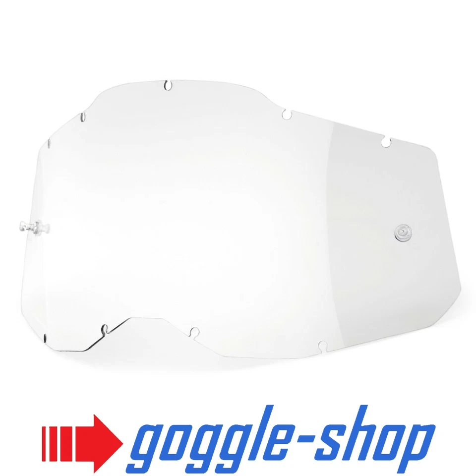 GOGGLE-SHOP REPLACEMENT CLEAR LENS to fit GENERATION 2 100% GOGGLES RACECRAFT ACCURI STRATA