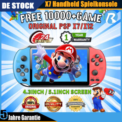 X7 Handheld Spielkonsole 10000 Spiele MP5 4.3'' Kinder Video Retro Game Consoles！