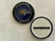 Baltimore Ravens Double Sided 1" Diameter Magnetic Golf Ball Marker NFL