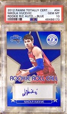 2012 POP 1 NIKOLA VUCEVIC RC PANINI ROOKIE RC AUTO /199 BLUE #94 PSA 10 GEM MINT