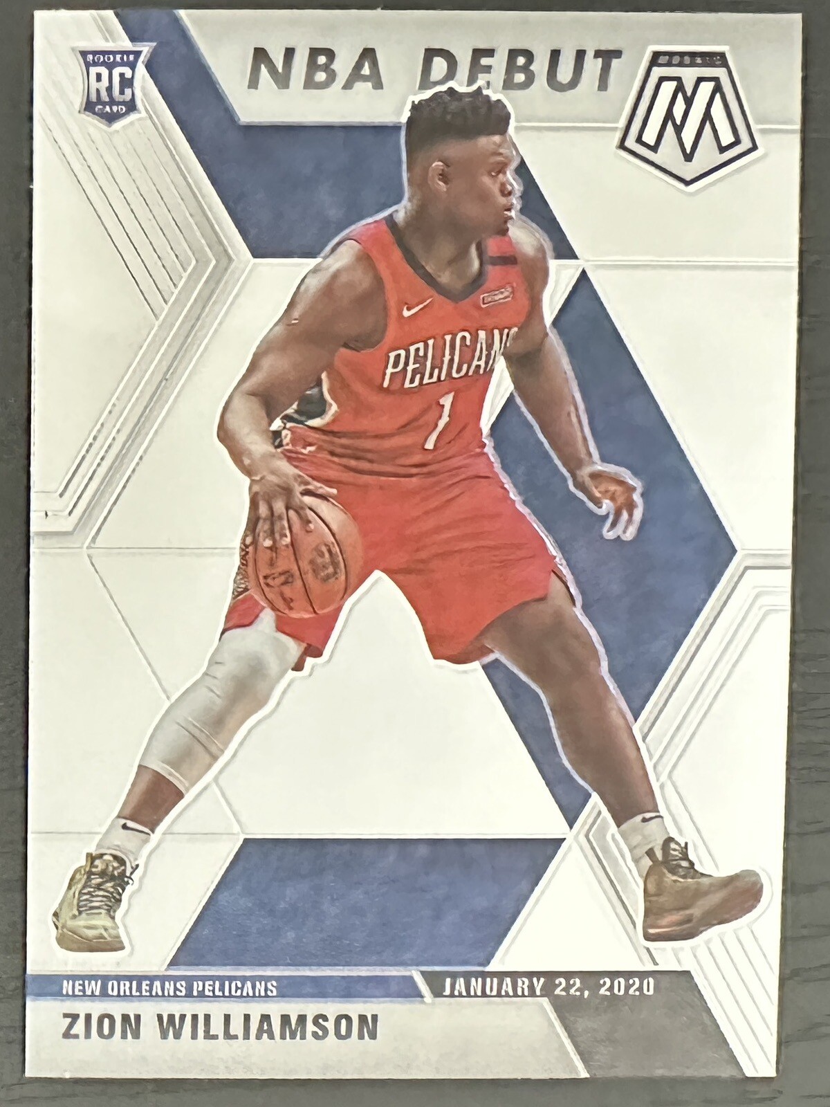 2019-20 Panini Mosaic Zion Williamson #269 NBA Debut Rookie Card RC Pelicans