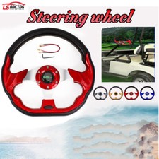12.5" Carbon Fiber Golf Cart Steering Wheel For EZGO TXT RXV Yamaha and Club Car