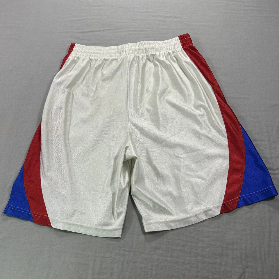 VINTAGE Nike Team Kansas Jayhawks Basketball Shorts Mens Large Dazzle Shiny 90s - Image 3 of 4