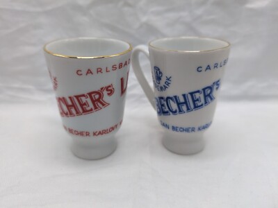 Set Of (2) Bechers Liqueur Trademark Jan Becher Karlovy Shot Glass Cup
