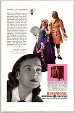 1943 General Electric Musaphonic Ad Manon Opera by Electronics Tube Radio