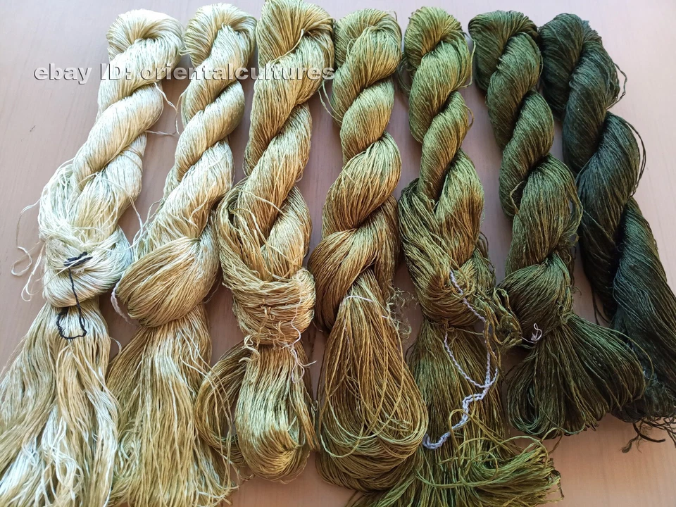 7bundles 100%natural mulberry silk,hand-dyed su embroidery silk floss/threads - Image 4 of 4