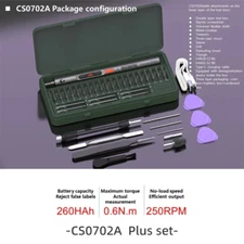 Creationspace 3.6V Mini Electric Screwdriver Rechargeable Screwdriver Set with L