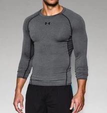 Under Armour Men's HeatGear Armour Long Sleeve Compression Shirt 1257471 Carbon