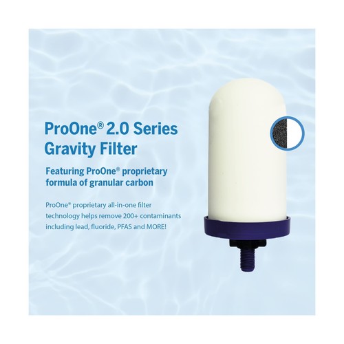 ProOne Traveler+ Stainless-Steel Gravity Filter System, 2.25-Gallon Water Cap... - Picture 5 of 6