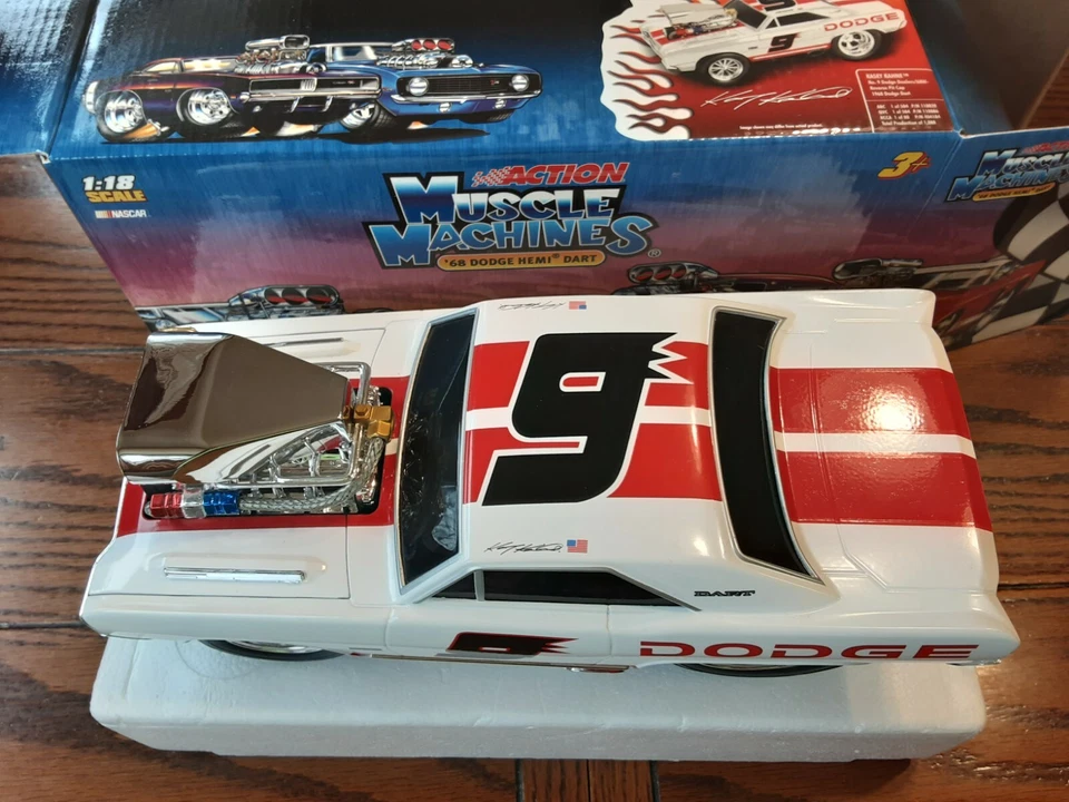Máquinas musculares Kasey Kahne #9 blanco 68 Dodge Hemi Dart Dodge BMM058 Foto 2 de 3