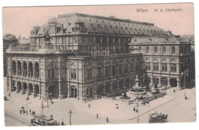 ANTIQUE 1910 K.K. HOFOPER OPERA HOUSE WIEN VIENNA AUSTRIA POSTCARD