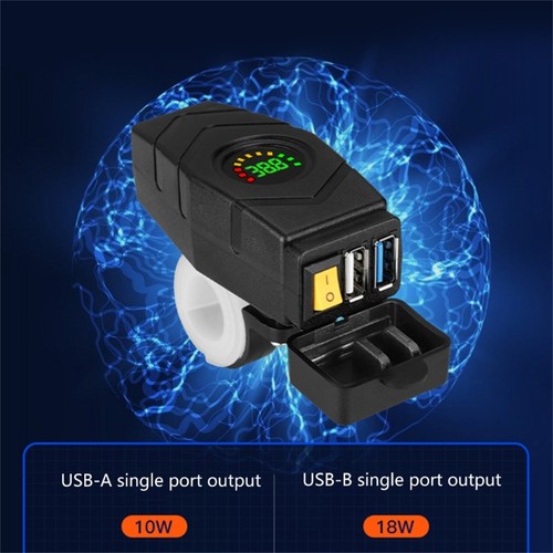 Handlebar USB Charger 24V 36V 48V 60V QC3.0 Fast Charging Adapter Phone - Picture 17 of 20