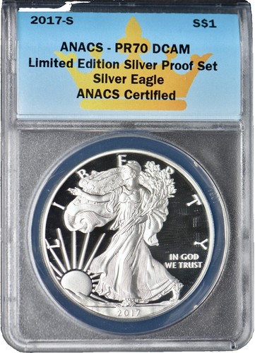 2017 SILVER EAGLE ANACS MS70 FIRST STRIKE #0746 of 5113 | eBay