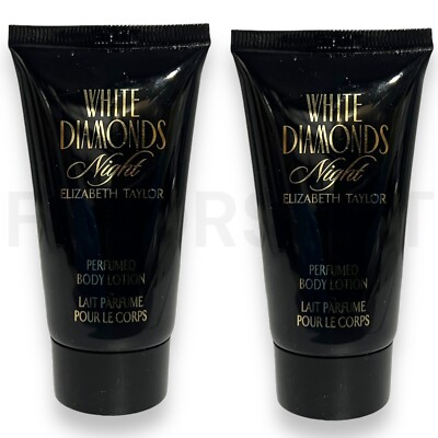 White Diamonds Night by Elizabeth Taylor Perfumed Body Lotion 1.7oz ~ PACK OF 2