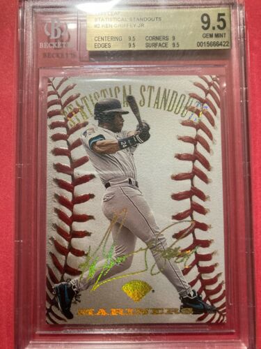 BGS 9.5  1995 LEAF STATISTICAL STANDOUTS    /5000 KEN GRIFFEY JR #2 SWEET CARD!! - Picture 1 of 2