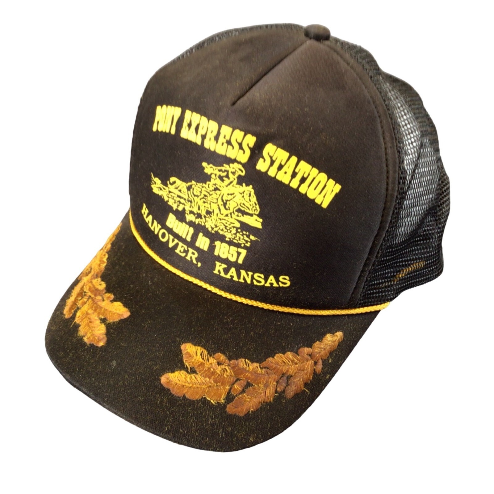 Cappello camionista vintage Pony Express Station Hannover Kansas
