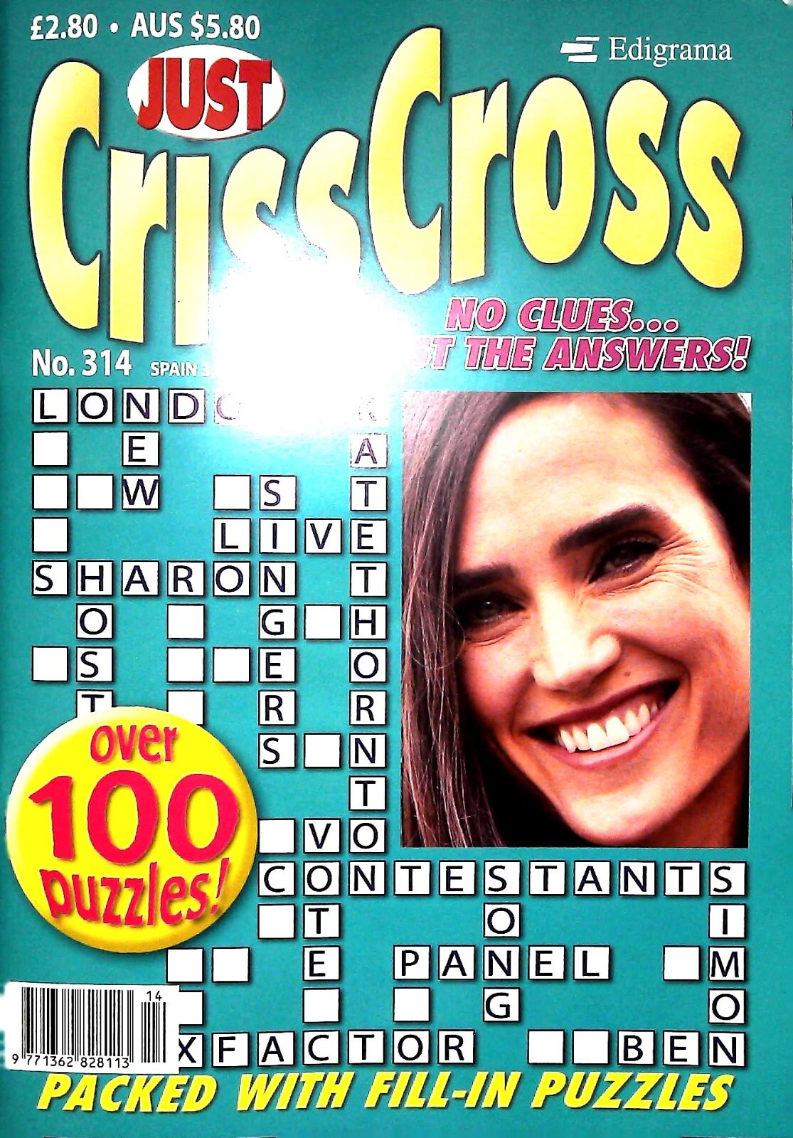 CRISS CROSS PUZZLE BOOK JUST MAGAZINE ISSUE 314 100+ PUZZLES, BRAND NEW