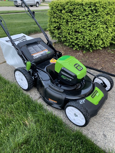 greenworks cordless lawn mower 80v