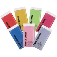 Disposable Plastic Tablecloths 84" Round Pack of 4 Package May Vary 
