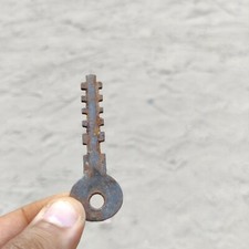 1920s Vintage Old Handmade Unique Shape Padlock Key Rare Decorative I445