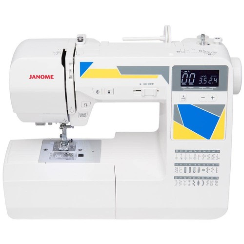 Janome 12-lbs Sewing Machine w/ 30-Stitches Automatic Needle Threading White - Picture 4 of 12