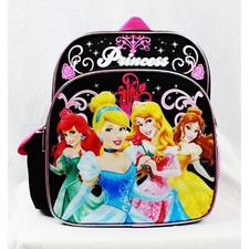 Mini Backpack - Disney Princess - Rose Bag Black 10" School Bag
