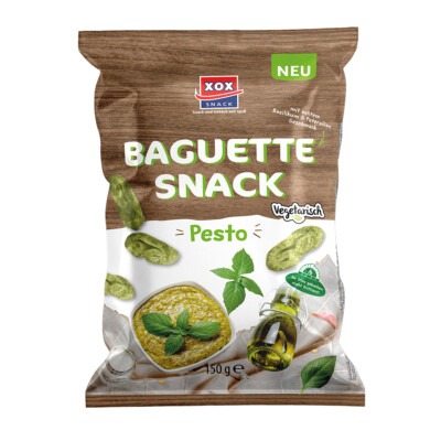 XOX Baguette knusprig mediterraner Brotsnack mit Pesto Geschmack 150g